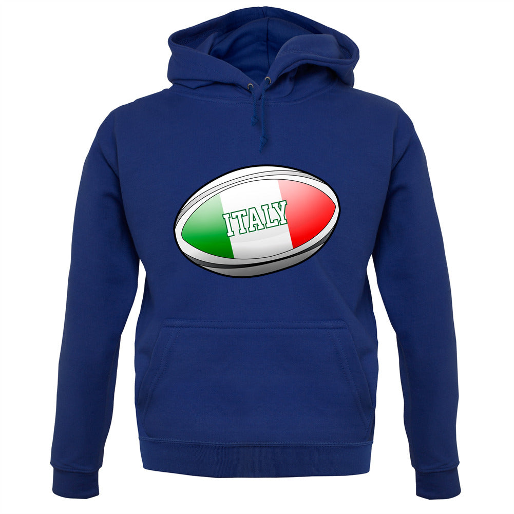 Italian Flag Rugby Ball Unisex Hoodie Italian Flag Rugby Ball Unisex Hoodie