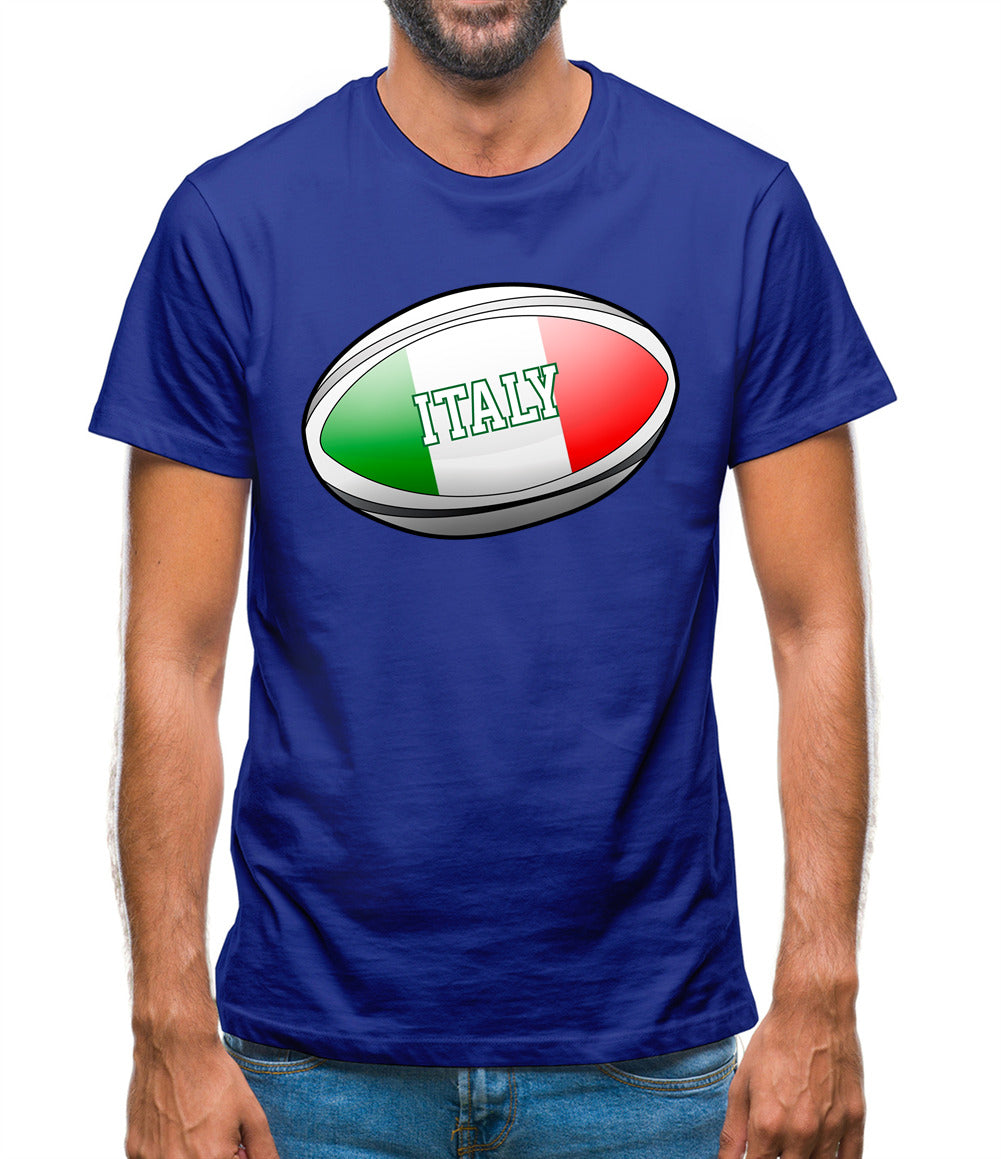 Italian Flag Rugby Ball Mens T-Shirt Italian Flag Rugby Ball Mens T-Shirt