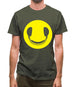 Dj Headphone Smiley Face Mens T-Shirt Dj Headphone Smiley Face Mens T-Shirt