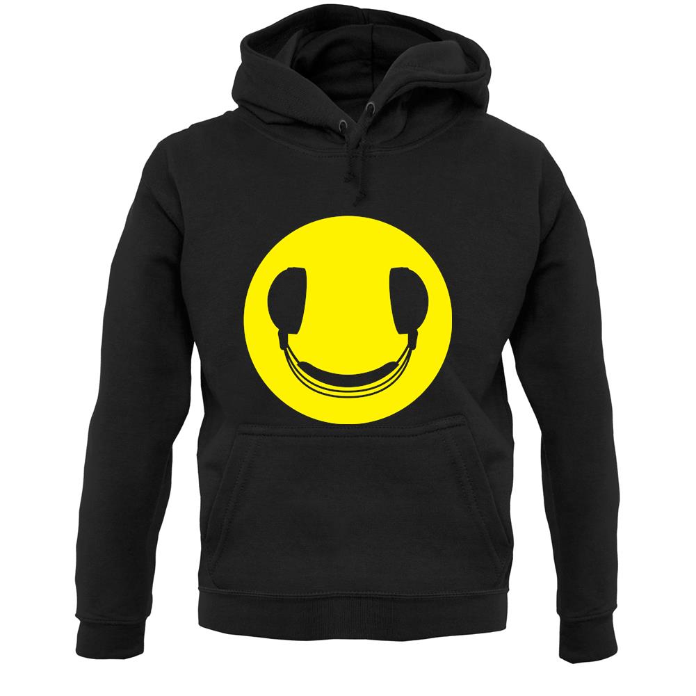 Dj Headphone Smiley Face Unisex Hoodie