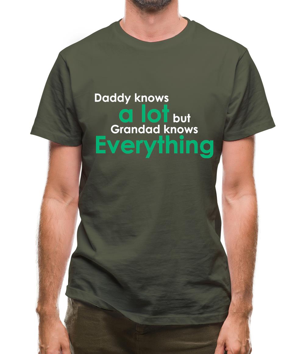 Daddy Knows A Lot Grandad Knows Everything Mens T-Shirt Daddy Knows A Lot Grandad Knows Everything Mens T-Shirt
