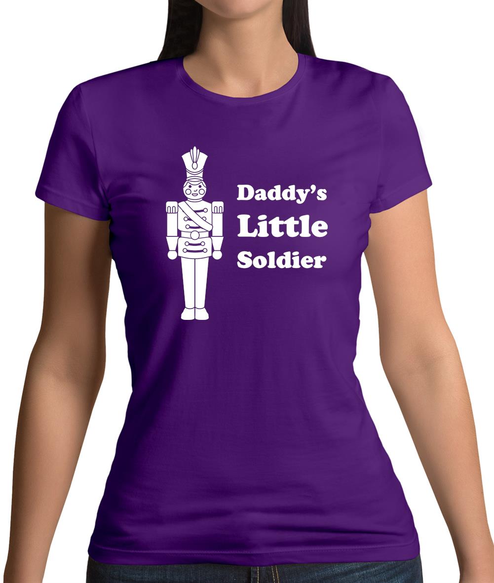 Daddy's Little Soldier Womens T-Shirt Daddy's Little Soldier Womens T-Shirt