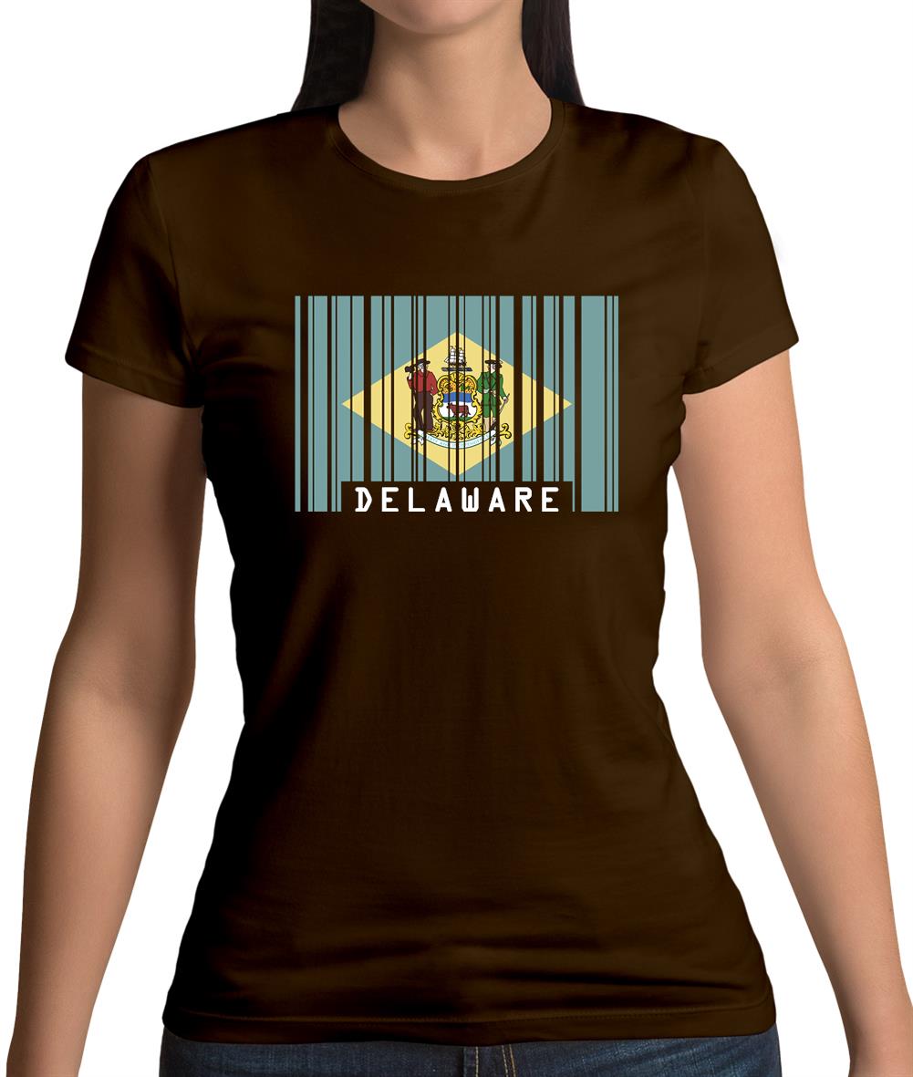 Delaware Barcode Style Flag Womens T-Shirt Delaware Barcode Style Flag Womens T-Shirt