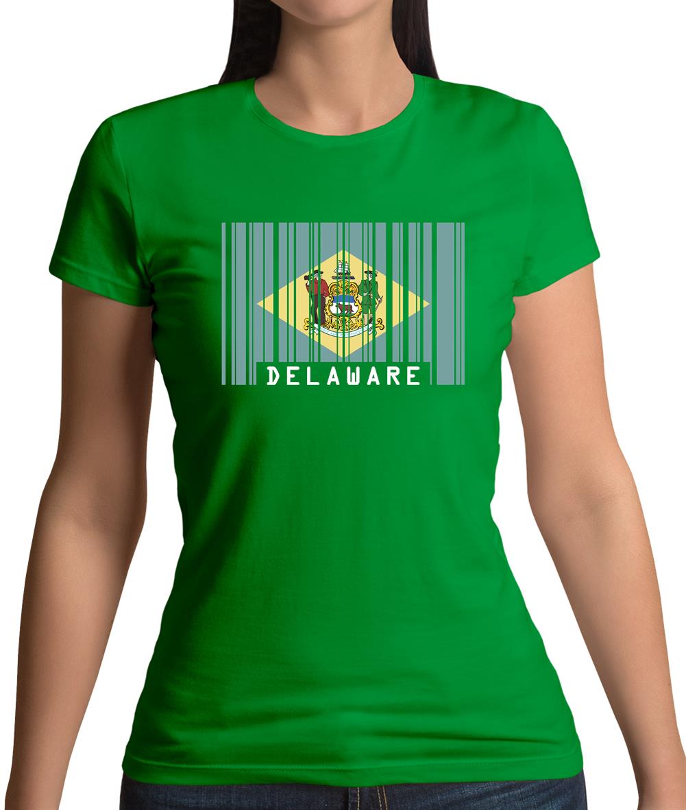 Delaware Barcode Style Flag Womens T-Shirt Delaware Barcode Style Flag Womens T-Shirt