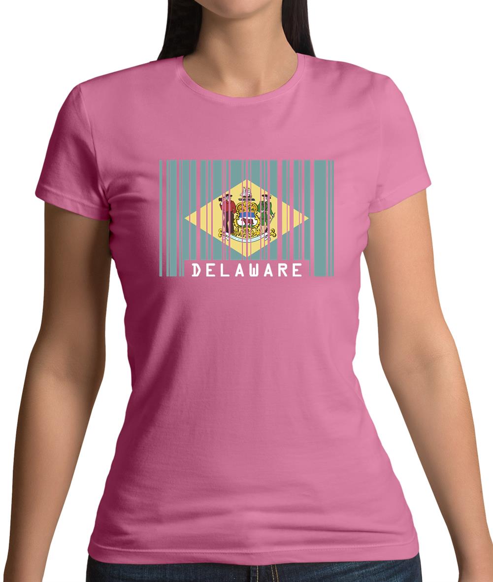 Delaware Barcode Style Flag Womens T-Shirt Delaware Barcode Style Flag Womens T-Shirt