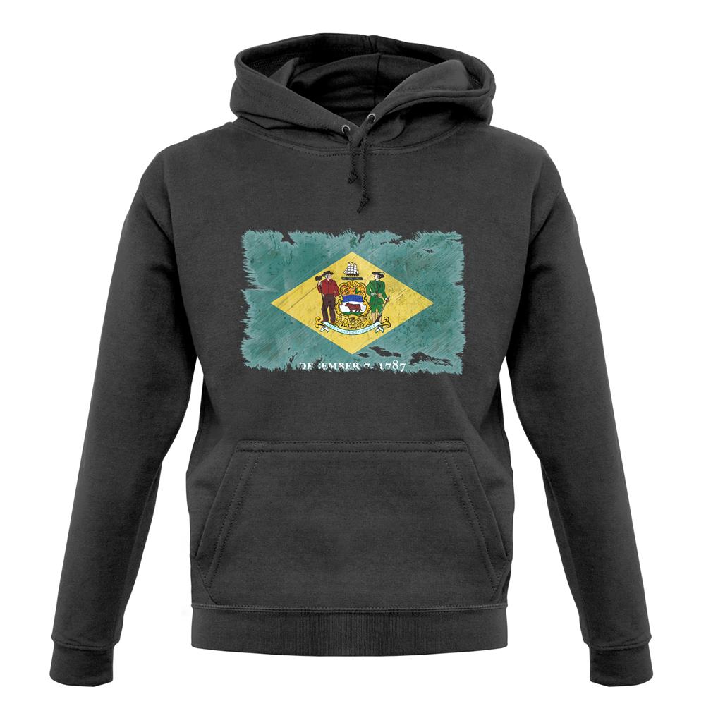 Delaware Grunge Style Flag unisex hoodie Delaware Grunge Style Flag unisex hoodie