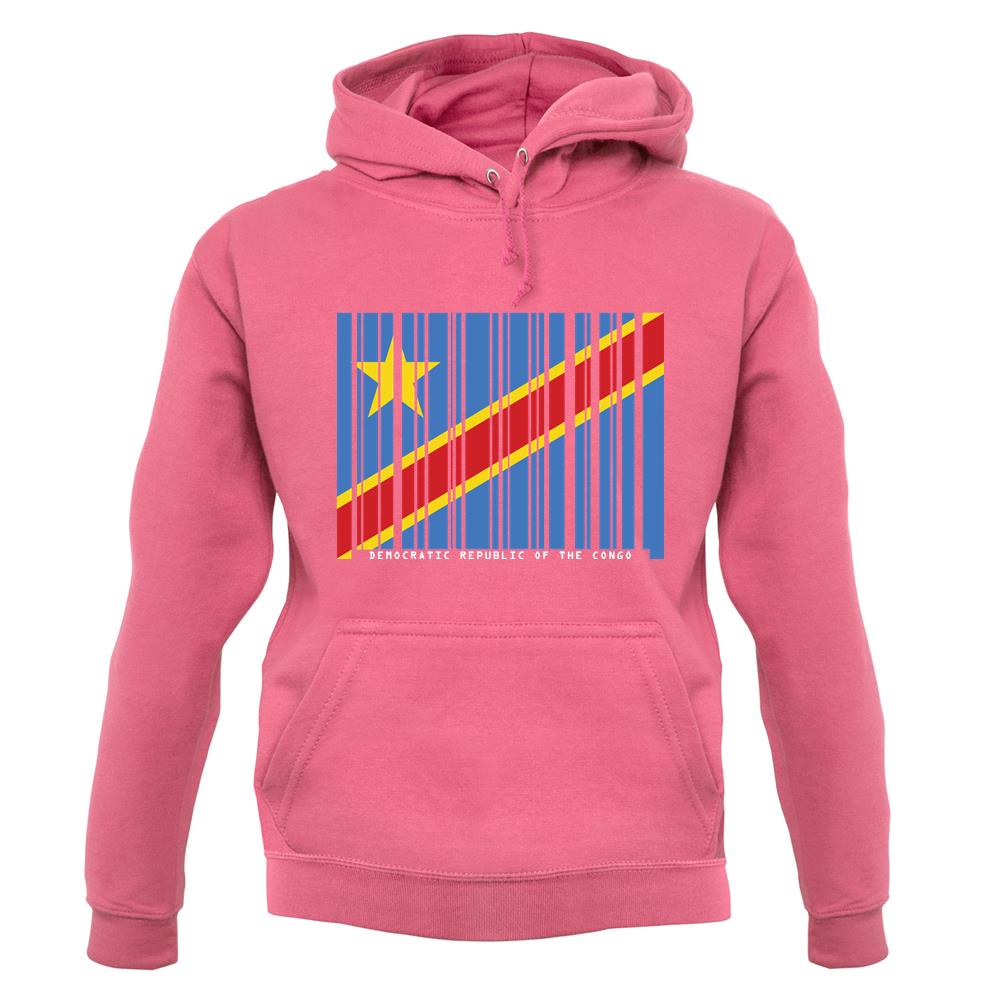 Democratic Republic Of The Congo Barcode Style Flag unisex hoodie Democratic Republic Of The Congo Barcode Style Flag unisex hoodie