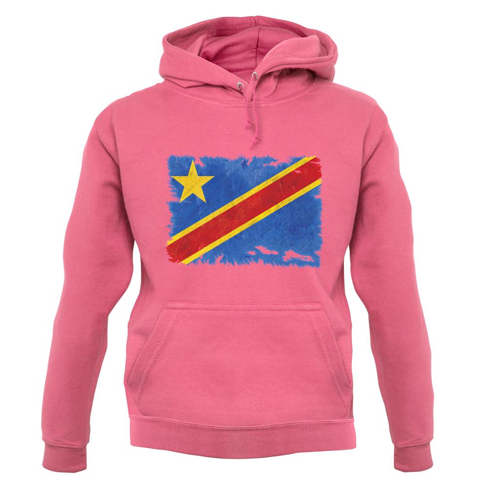 Democratic Republic Of The Congo Grunge Style Flag unisex hoodie Democratic Republic Of The Congo Grunge Style Flag unisex hoodie