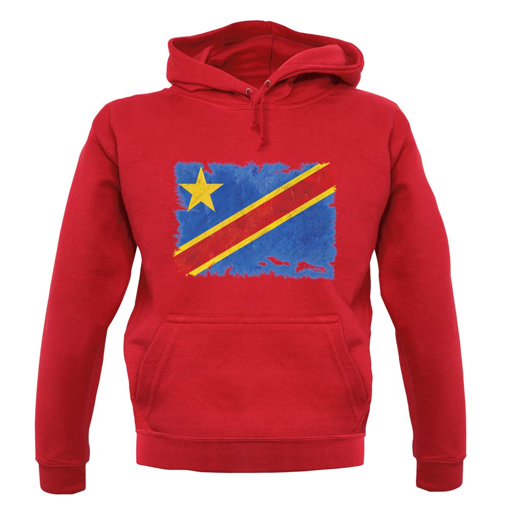 Democratic Republic Of The Congo Grunge Style Flag unisex hoodie Democratic Republic Of The Congo Grunge Style Flag unisex hoodie