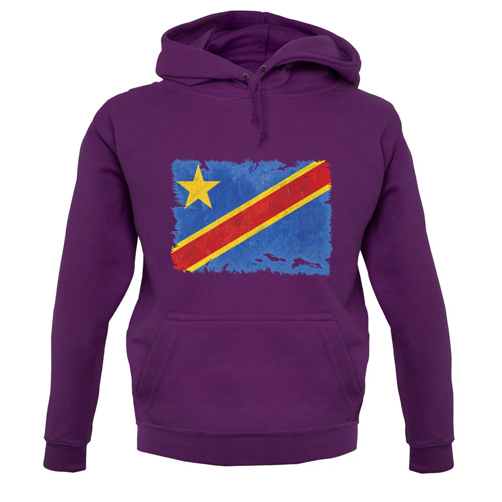 Democratic Republic Of The Congo Grunge Style Flag unisex hoodie Democratic Republic Of The Congo Grunge Style Flag unisex hoodie