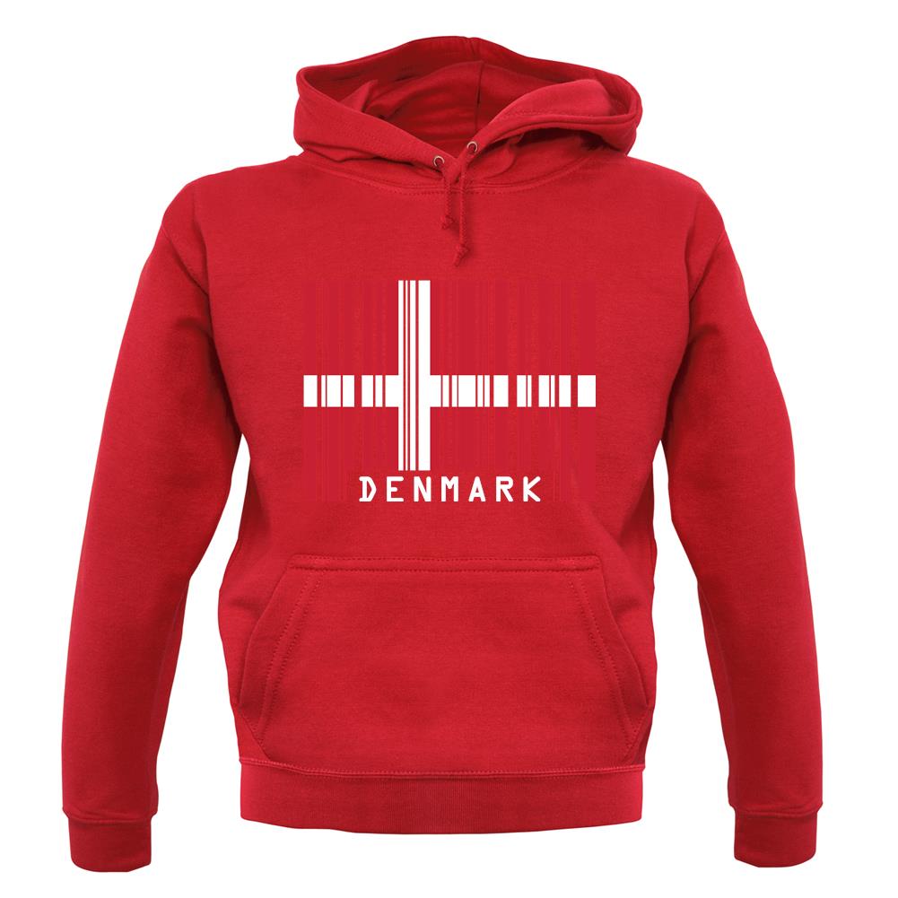 Denmark Barcode Style Flag unisex hoodie Denmark Barcode Style Flag unisex hoodie