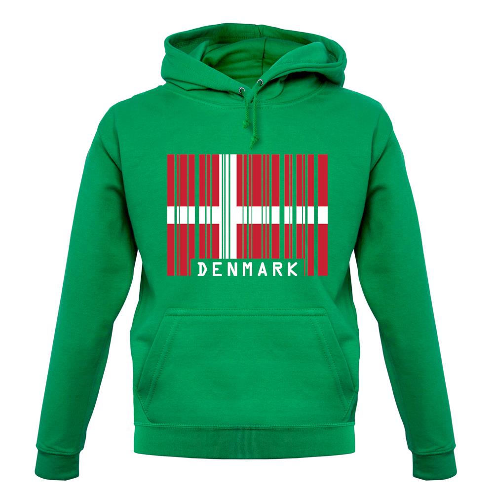 Denmark Barcode Style Flag unisex hoodie Denmark Barcode Style Flag unisex hoodie