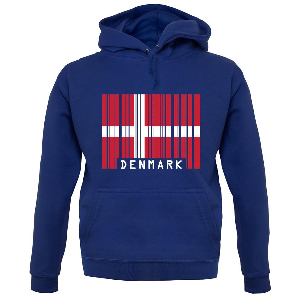 Denmark Barcode Style Flag unisex hoodie Denmark Barcode Style Flag unisex hoodie