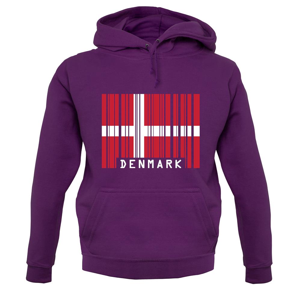 Denmark Barcode Style Flag unisex hoodie Denmark Barcode Style Flag unisex hoodie