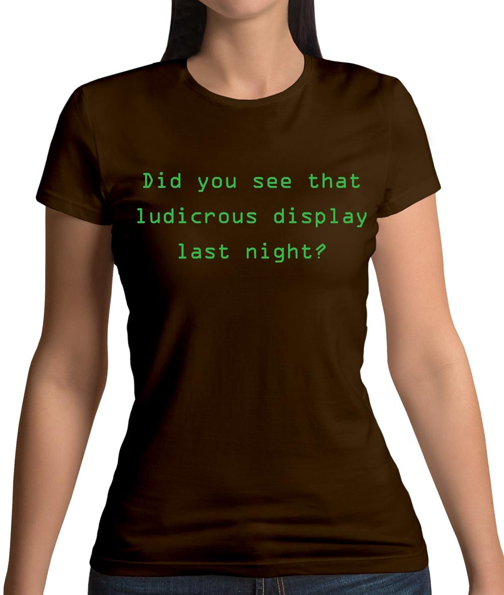 Did You See That Ludicrous Display Womens T-Shirt Did You See That Ludicrous Display Womens T-Shirt