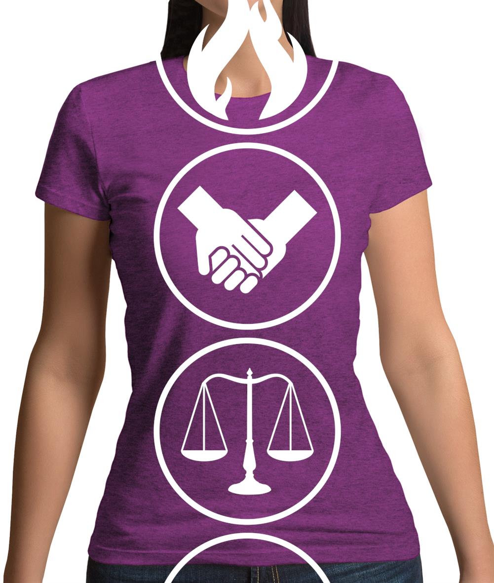 Faction Symbols Womens T-Shirt Faction Symbols Womens T-Shirt