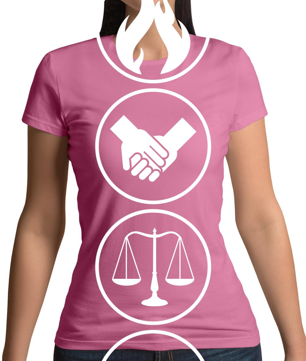 Faction Symbols Womens T-Shirt Faction Symbols Womens T-Shirt