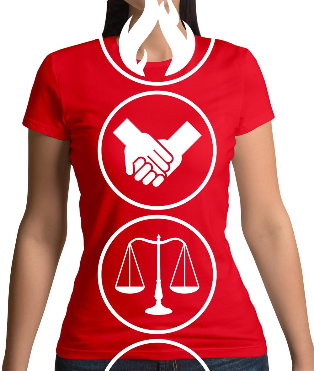 Faction Symbols Womens T-Shirt Faction Symbols Womens T-Shirt