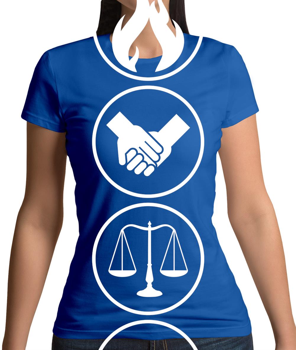 Faction Symbols Womens T-Shirt Faction Symbols Womens T-Shirt