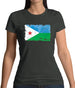 Djibouti Grunge Style Flag Womens T-Shirt Djibouti Grunge Style Flag Womens T-Shirt