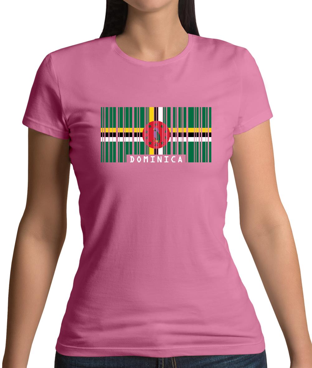 Dominica Barcode Style Flag Womens T-Shirt Dominica Barcode Style Flag Womens T-Shirt