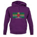 Dominica Barcode Style Flag unisex hoodie Dominica Barcode Style Flag unisex hoodie