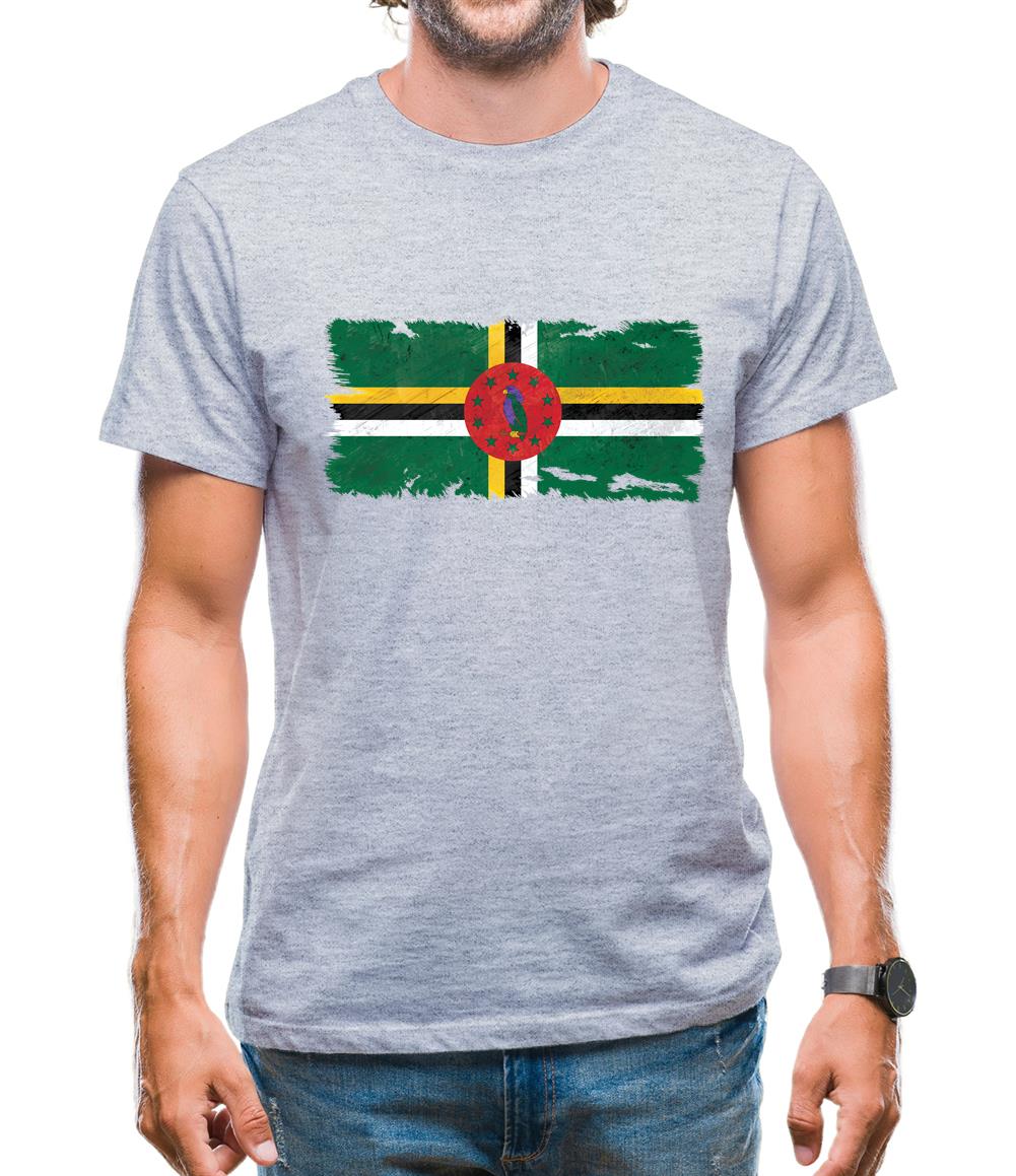 Dominica Grunge Style Flag Mens T-Shirt Dominica Grunge Style Flag Mens T-Shirt