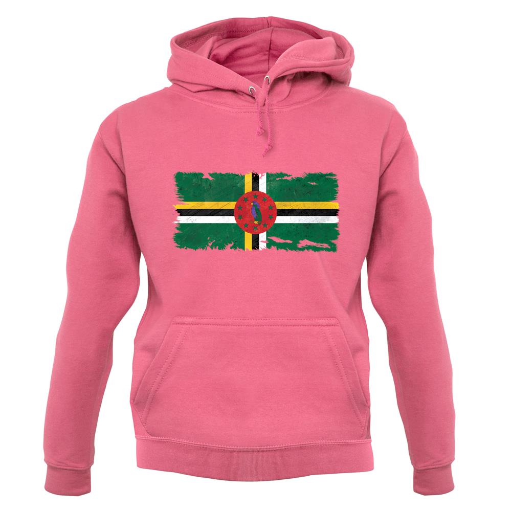 Dominica Grunge Style Flag unisex hoodie Dominica Grunge Style Flag unisex hoodie
