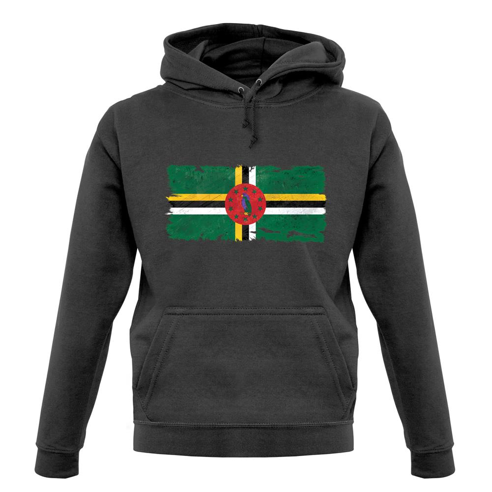 Dominica Grunge Style Flag unisex hoodie Dominica Grunge Style Flag unisex hoodie