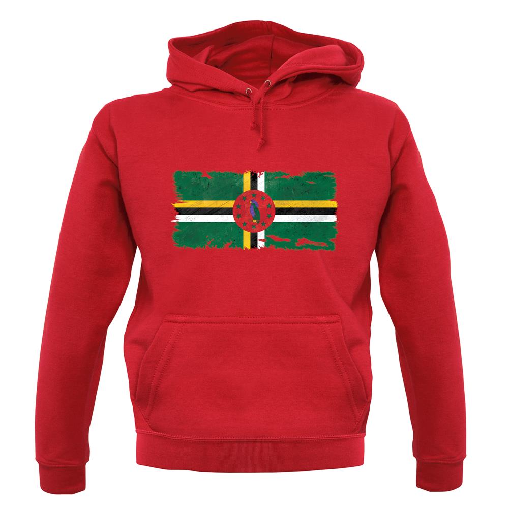 Dominica Grunge Style Flag unisex hoodie Dominica Grunge Style Flag unisex hoodie