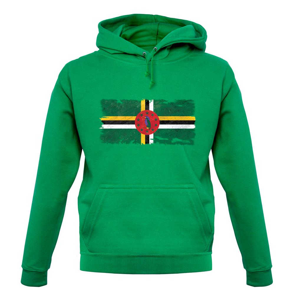 Dominica Grunge Style Flag unisex hoodie Dominica Grunge Style Flag unisex hoodie