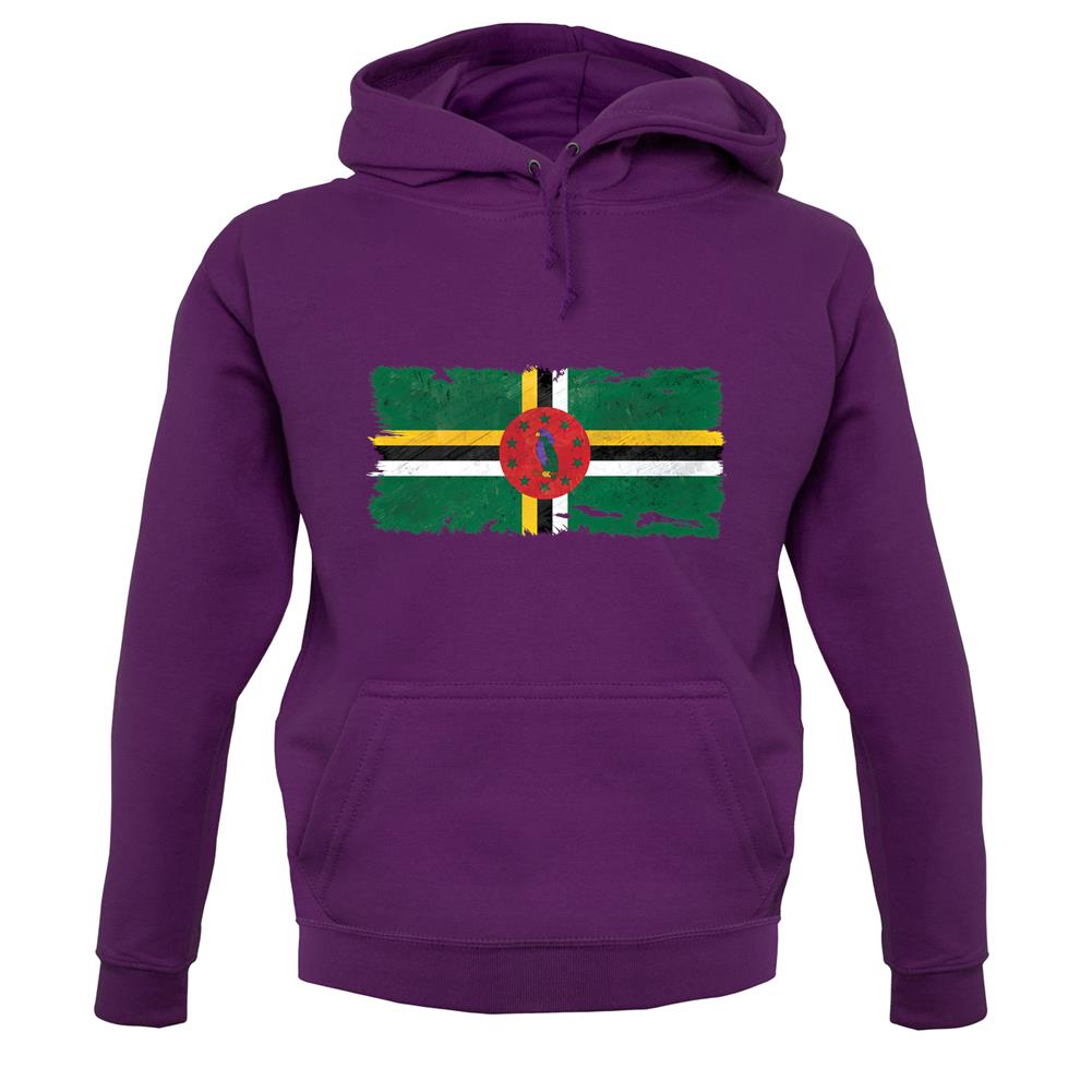 Dominica Grunge Style Flag unisex hoodie Dominica Grunge Style Flag unisex hoodie
