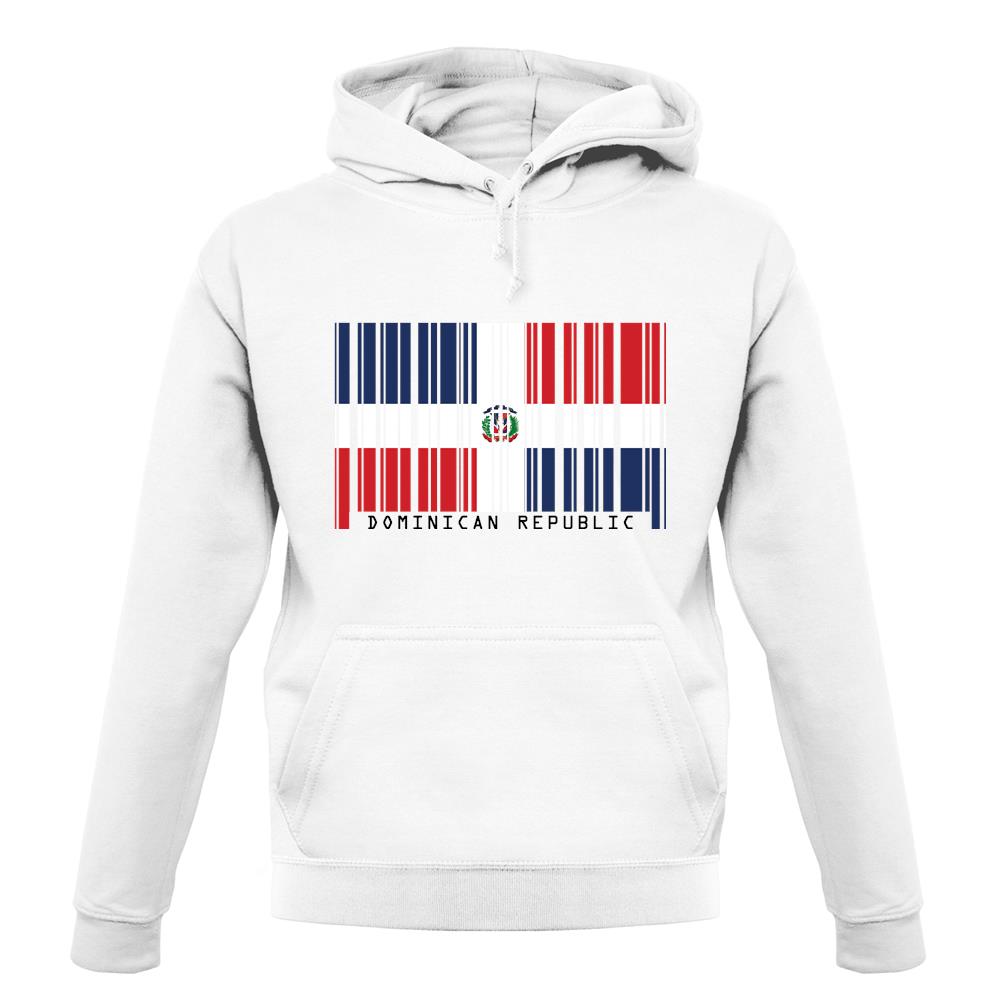 Dominican Republic Barcode Style Flag unisex hoodie Dominican Republic Barcode Style Flag unisex hoodie