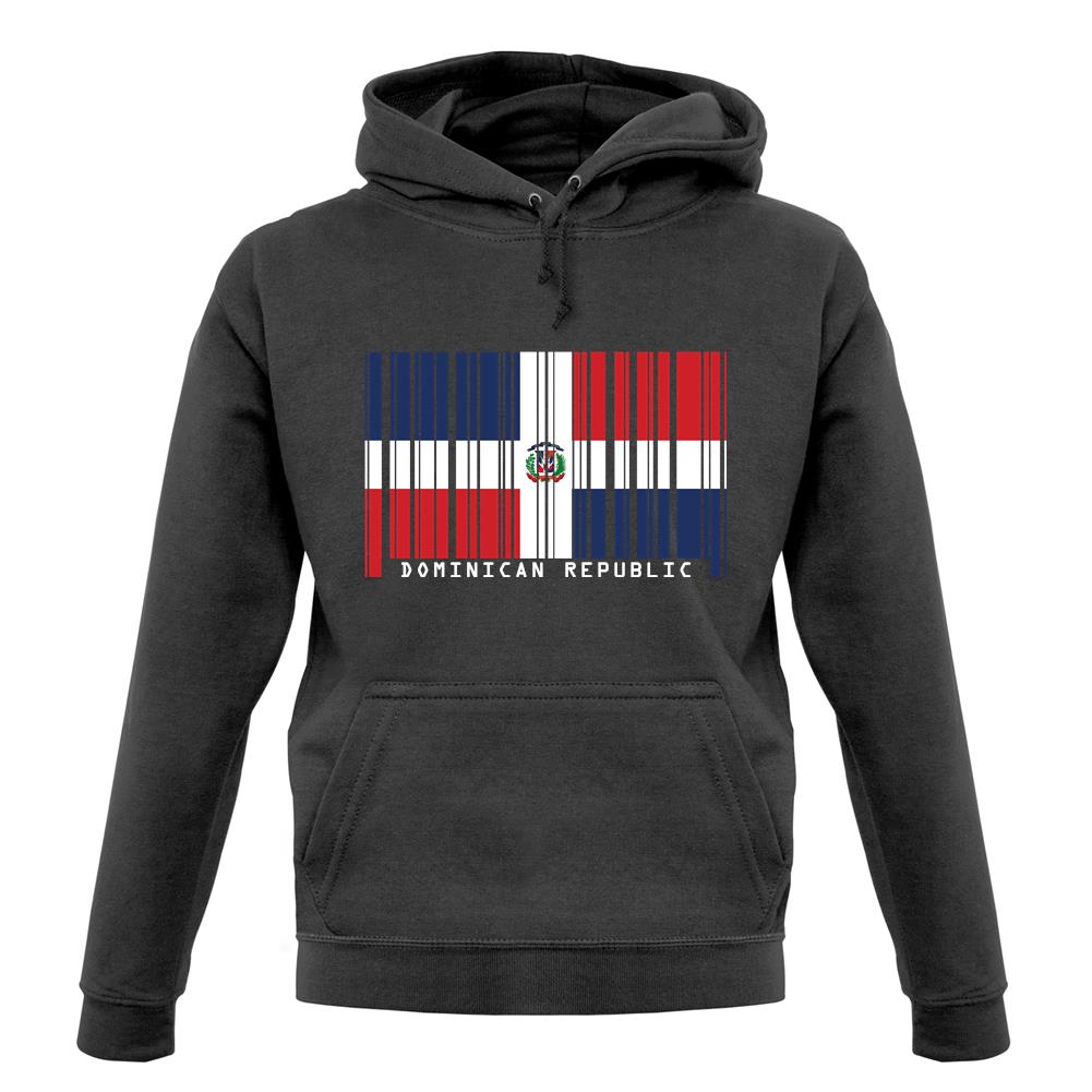 Dominican Republic Barcode Style Flag unisex hoodie Dominican Republic Barcode Style Flag unisex hoodie