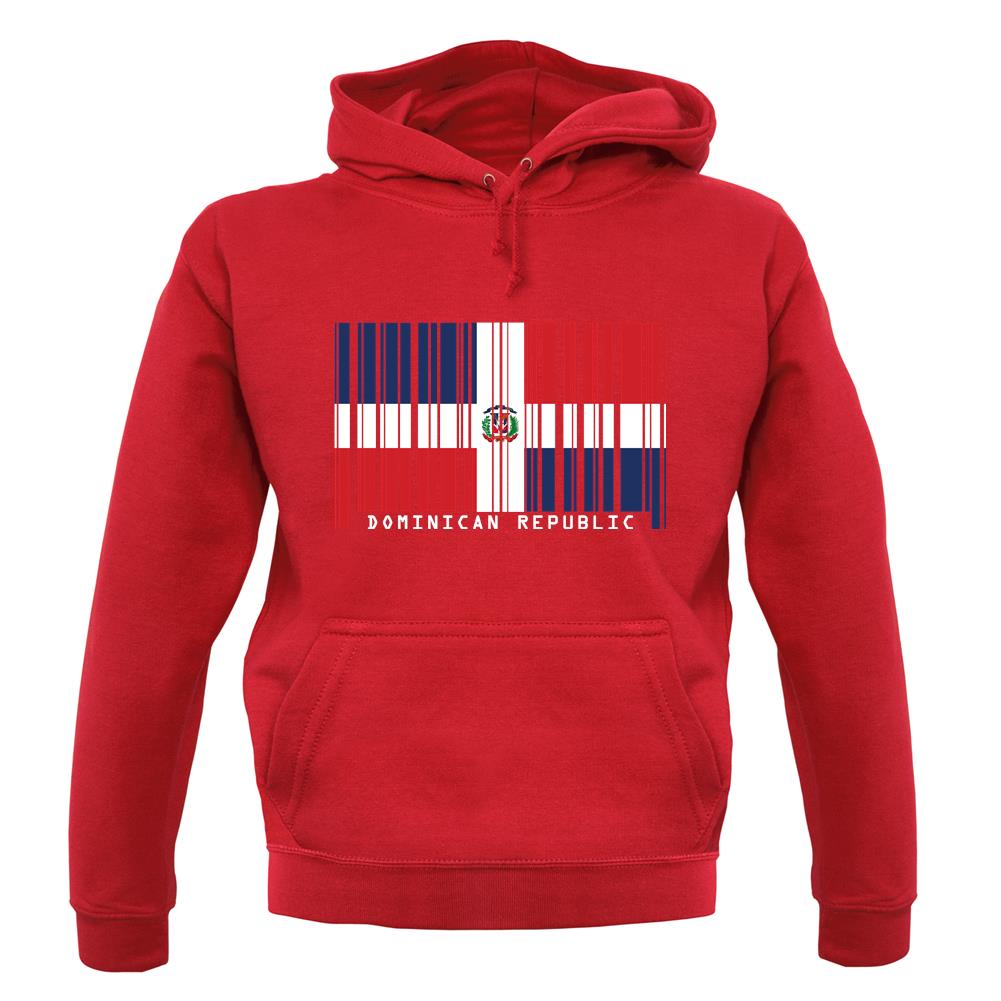 Dominican Republic Barcode Style Flag unisex hoodie Dominican Republic Barcode Style Flag unisex hoodie