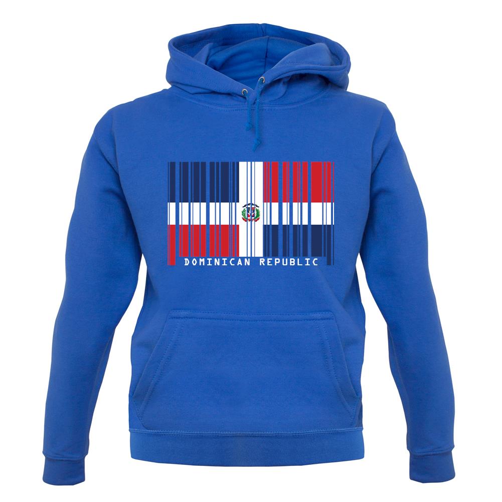Dominican Republic Barcode Style Flag unisex hoodie Dominican Republic Barcode Style Flag unisex hoodie
