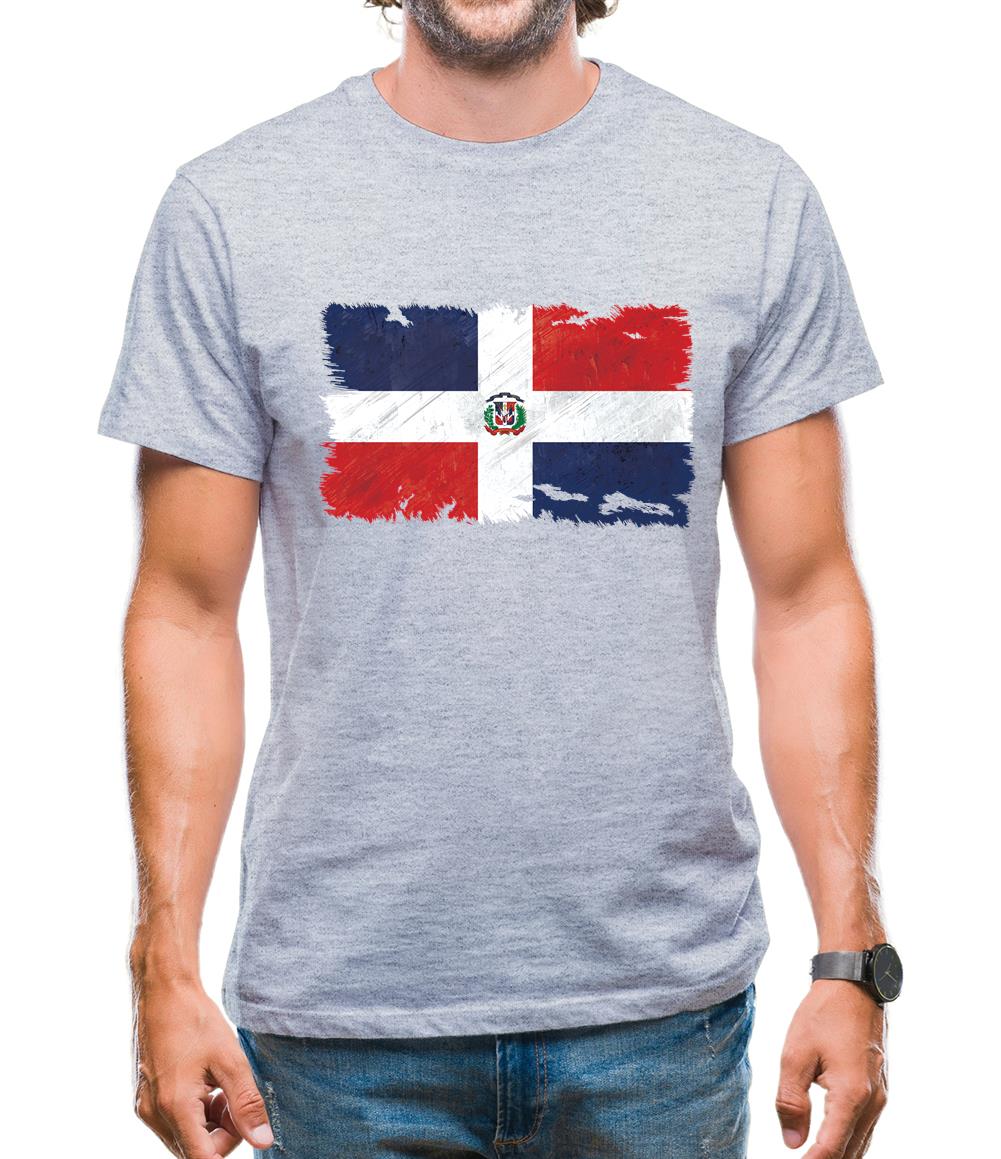 Dominican Republic Grunge Style Flag Mens T-Shirt Dominican Republic Grunge Style Flag Mens T-Shirt