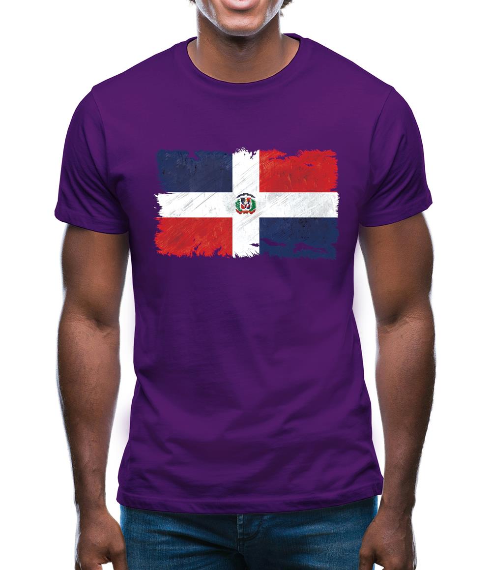 Dominican Republic Grunge Style Flag Mens T-Shirt Dominican Republic Grunge Style Flag Mens T-Shirt