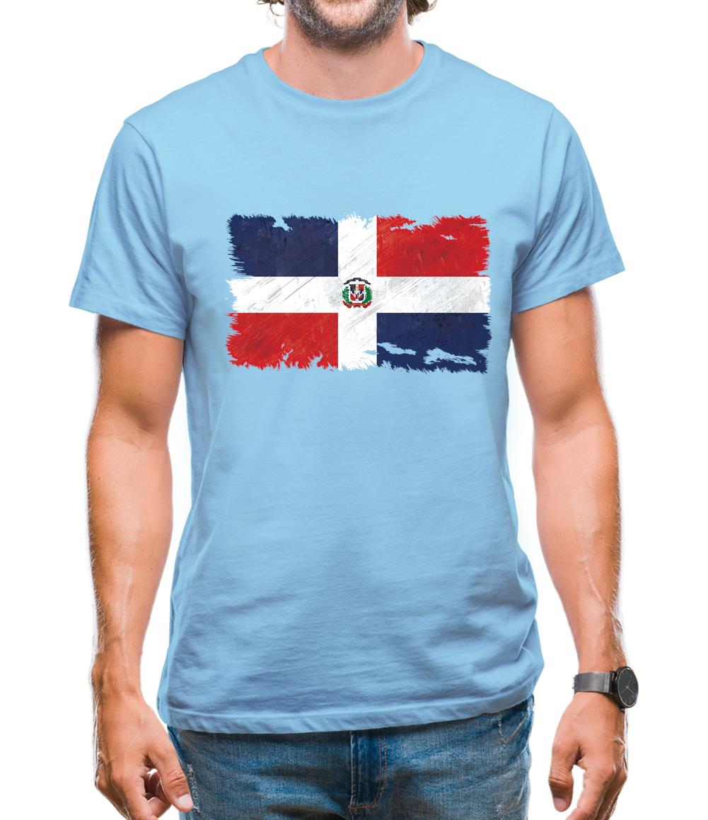 Dominican Republic Grunge Style Flag Mens T-Shirt Dominican Republic Grunge Style Flag Mens T-Shirt