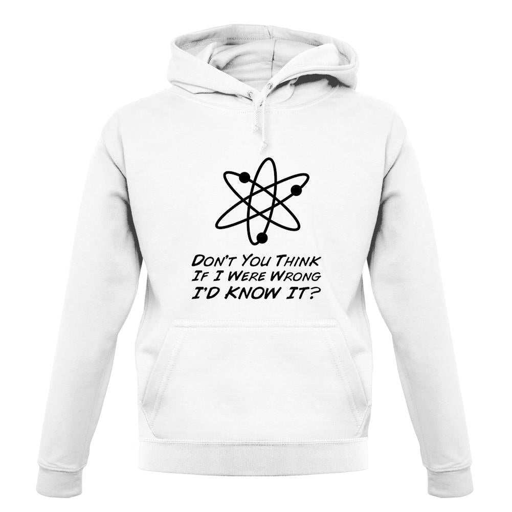 Don't You Think If I Were Wrong I'd Know It unisex hoodie Don't You Think If I Were Wrong I'd Know It unisex hoodie