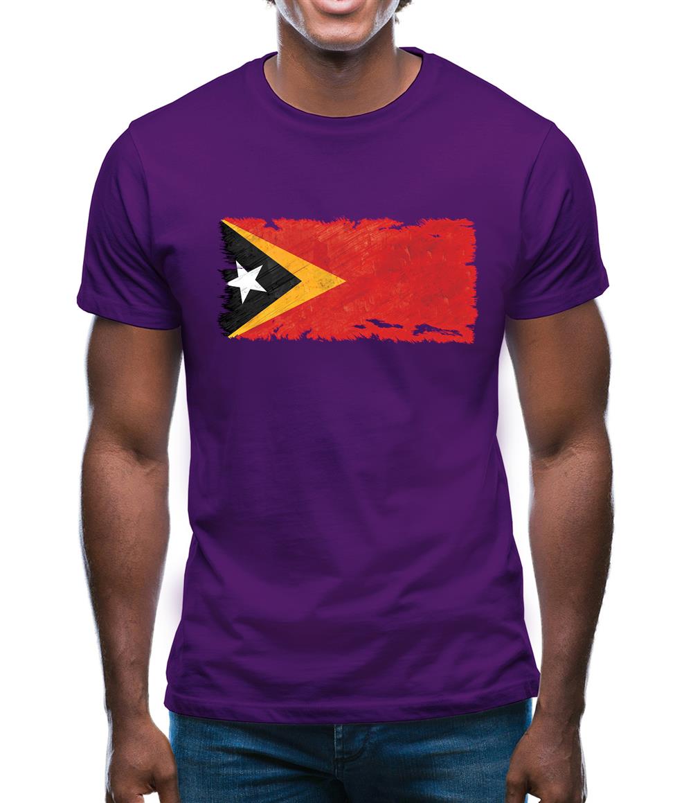 East Timor Grunge Style Flag Mens T-Shirt East Timor Grunge Style Flag Mens T-Shirt
