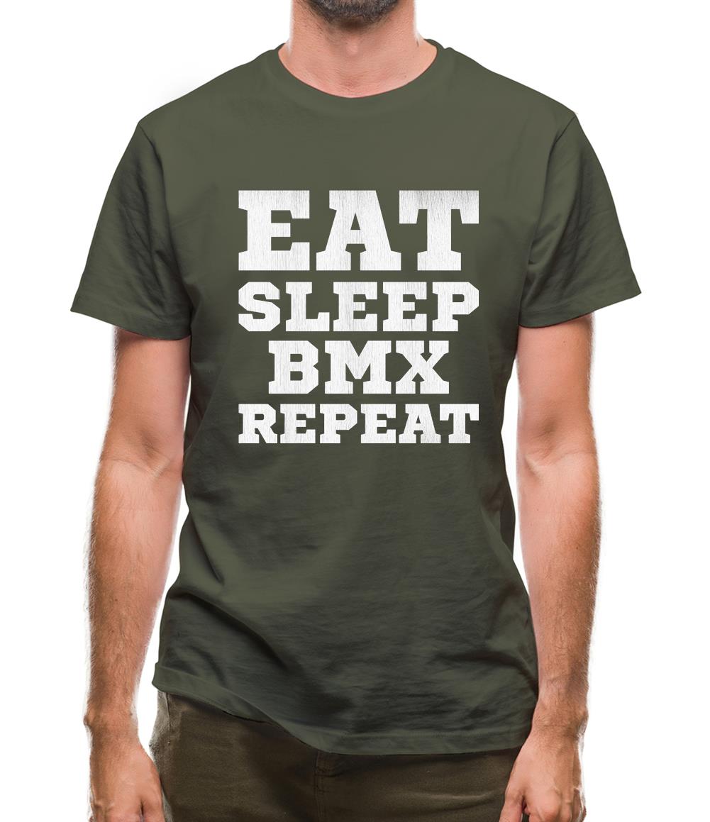 Eat Sleep Bmx Repeat Mens T-Shirt Eat Sleep Bmx Repeat Mens T-Shirt