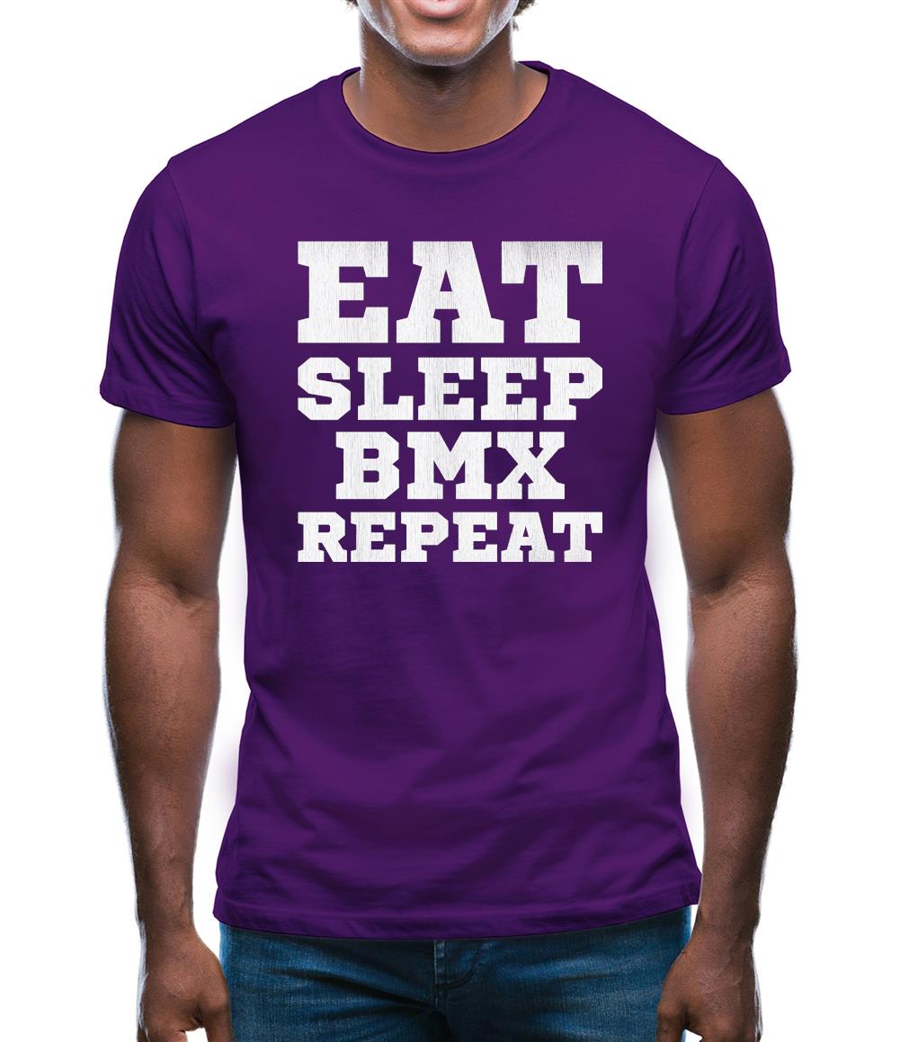 Eat Sleep Bmx Repeat Mens T-Shirt Eat Sleep Bmx Repeat Mens T-Shirt
