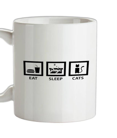 Eat Sleep Cats Ceramic Mug