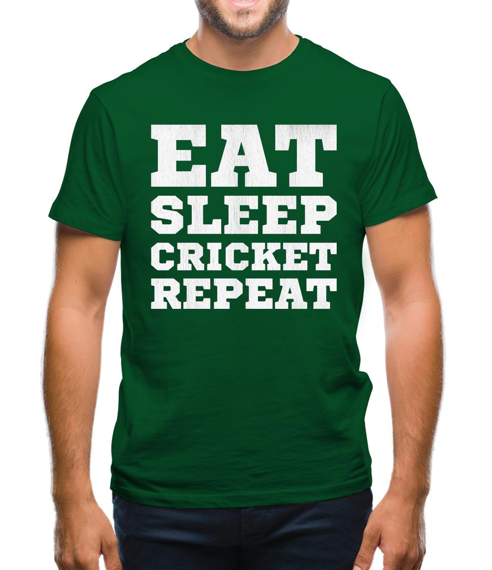 Eat Sleep Cricket Repeat Mens T-Shirt Eat Sleep Cricket Repeat Mens T-Shirt
