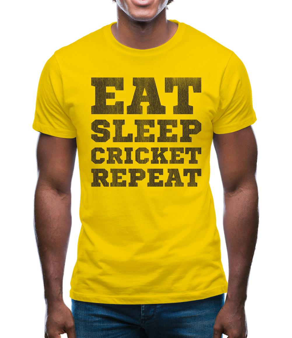 Eat Sleep Cricket Repeat Mens T-Shirt Eat Sleep Cricket Repeat Mens T-Shirt