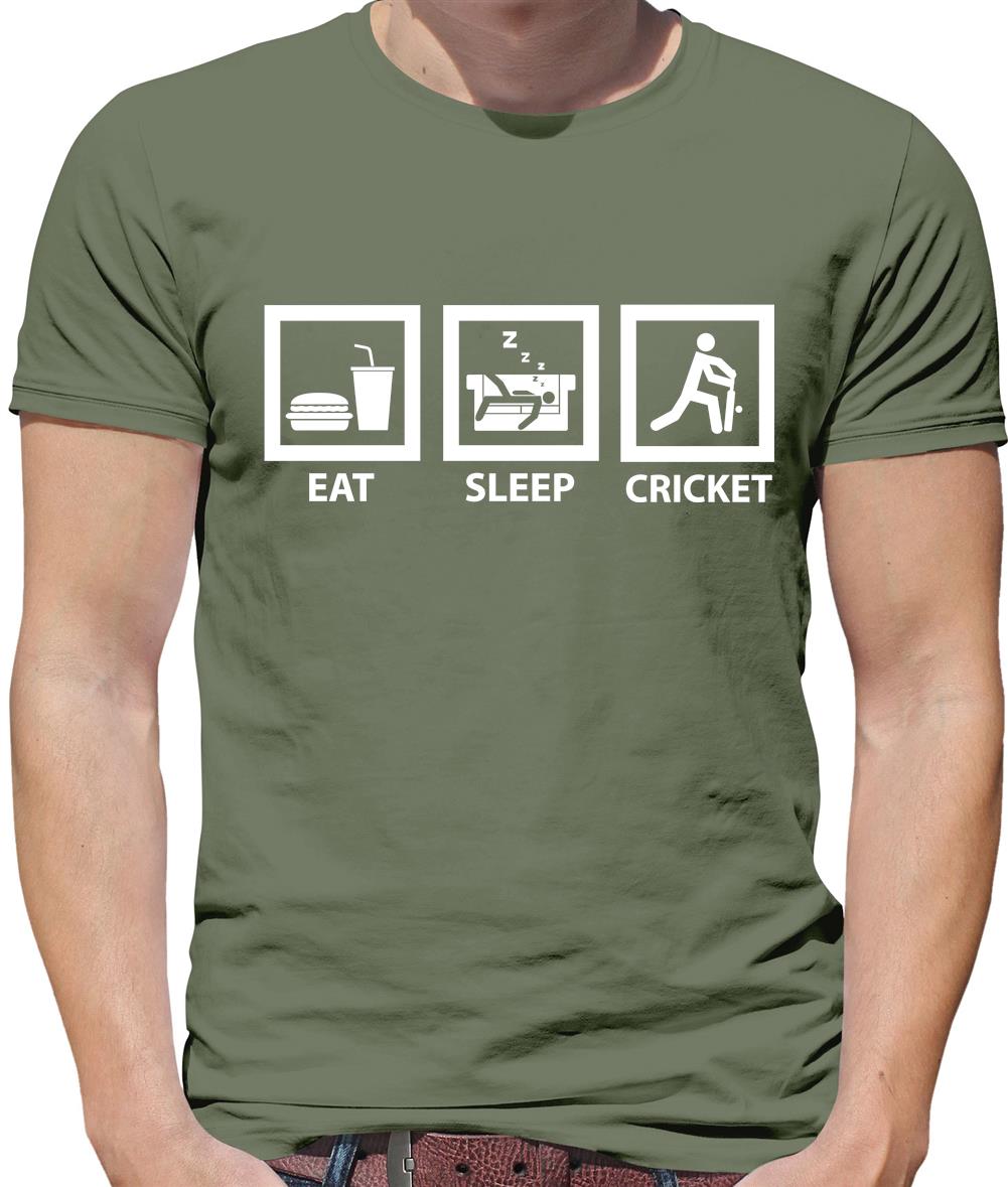 Dressdown Eat Sleep Cricket Mens T-Shirt Dressdown Eat Sleep Cricket Mens T-Shirt