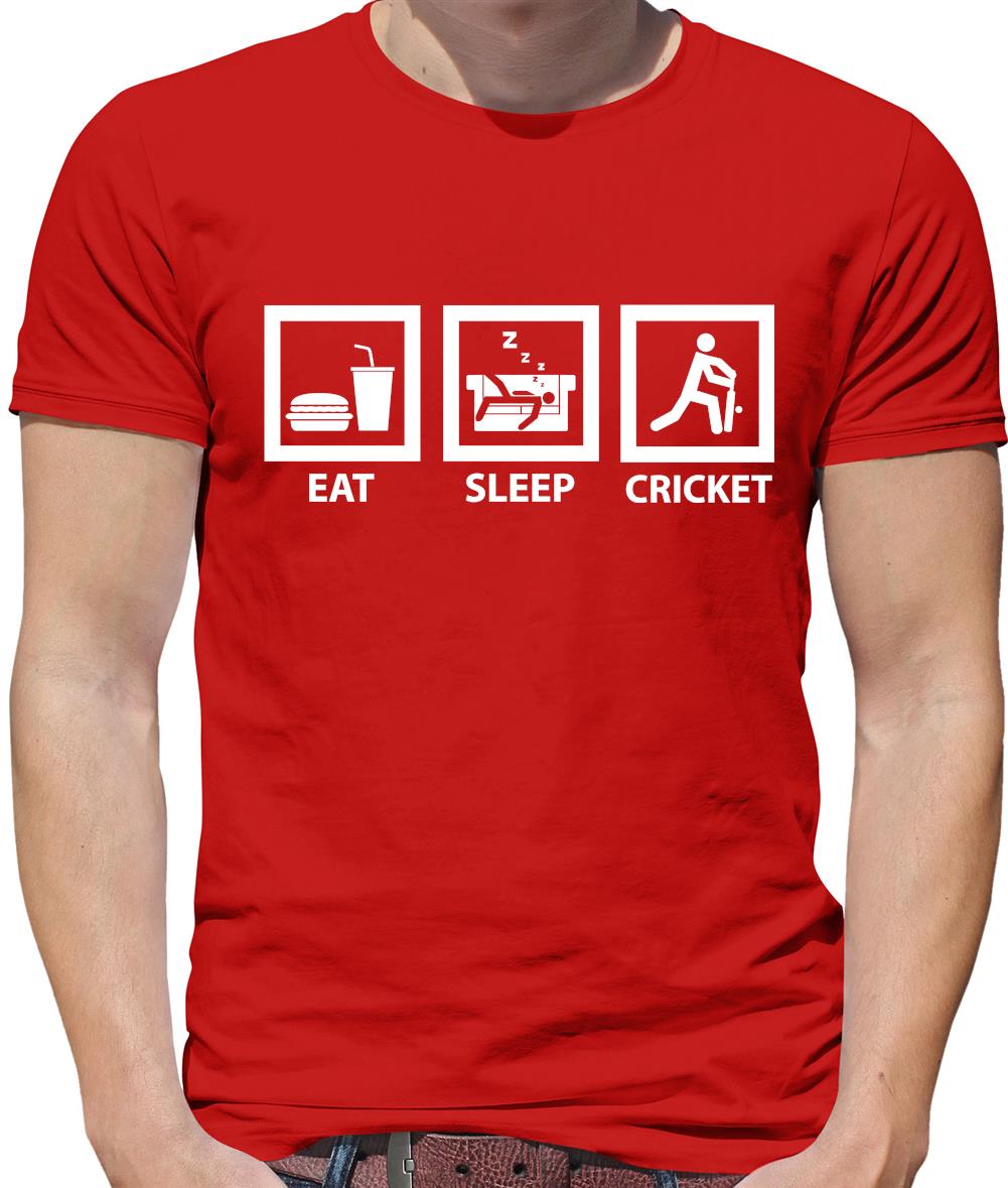 Dressdown Eat Sleep Cricket Mens T-Shirt Dressdown Eat Sleep Cricket Mens T-Shirt