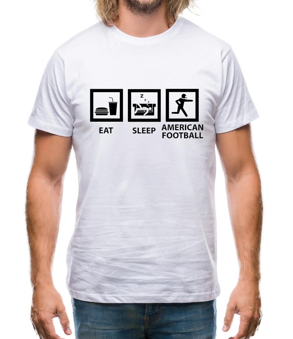 Eat Sleep American Football Mens T-Shirt Eat Sleep American Football Mens T-Shirt