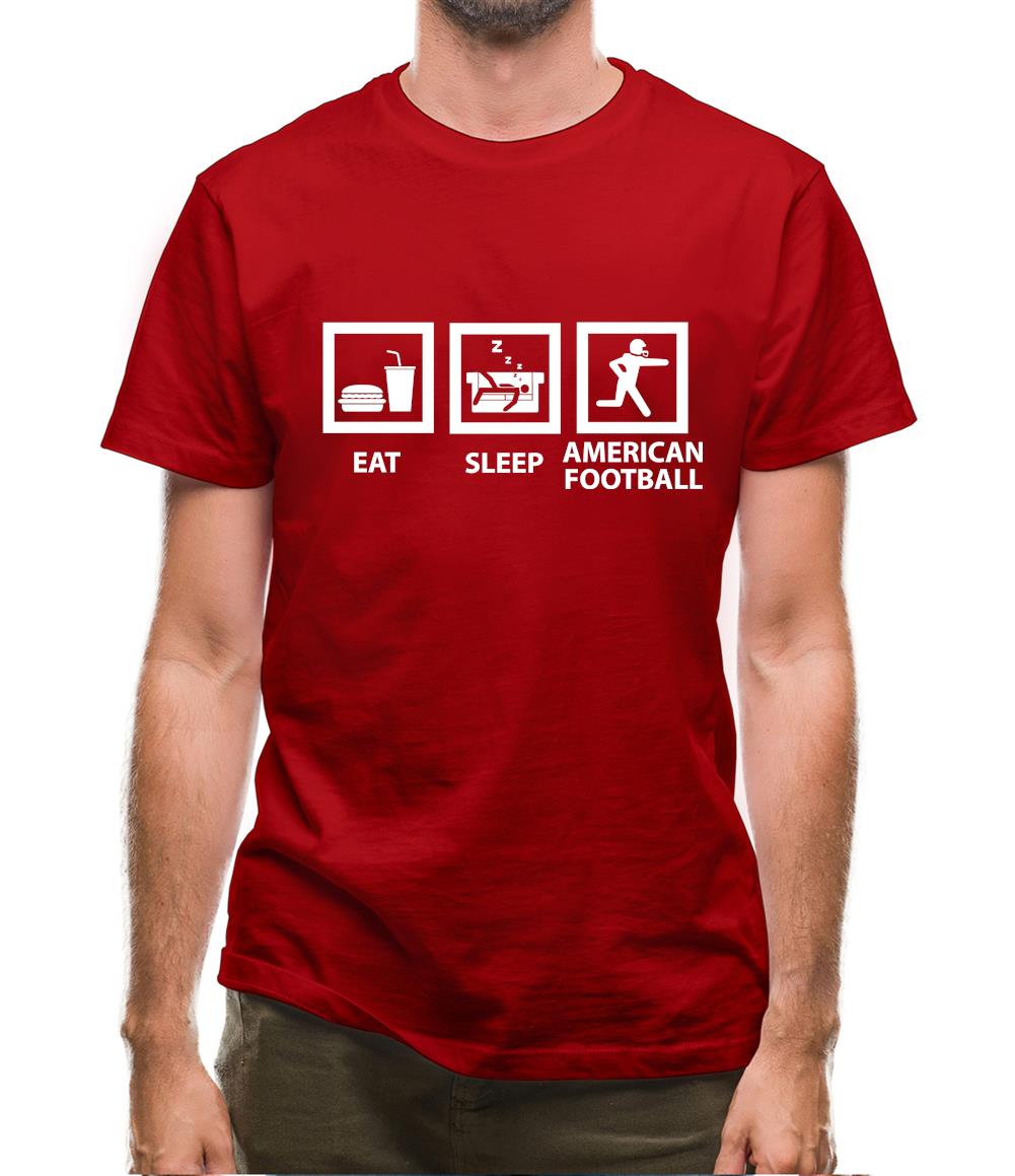 Eat Sleep American Football Mens T-Shirt Eat Sleep American Football Mens T-Shirt